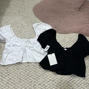 Sunday best Kaia top in white and black